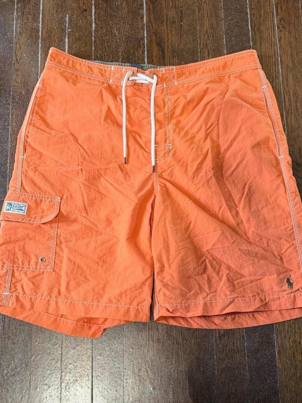 Polo by Ralph Lauren Orange Men's Swim Shorts with Drawstring
